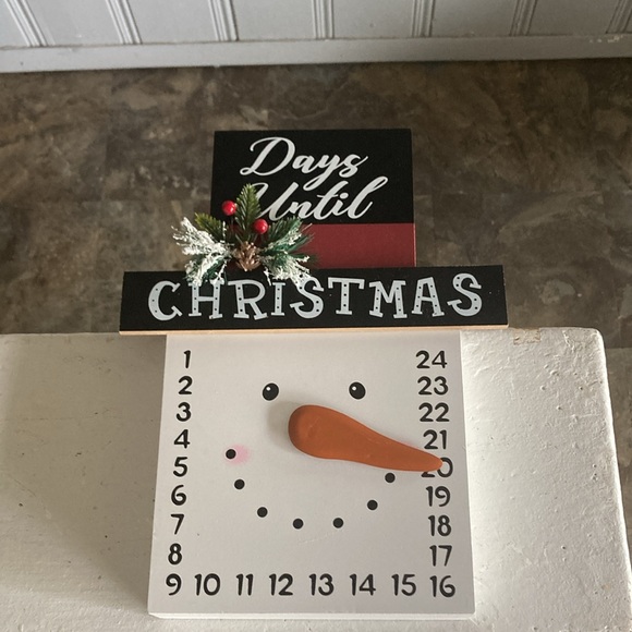 NWT- Wooden Snowman ⛄️ 24 Days To Christmas Countdown Decoration - Picture 14 of 16